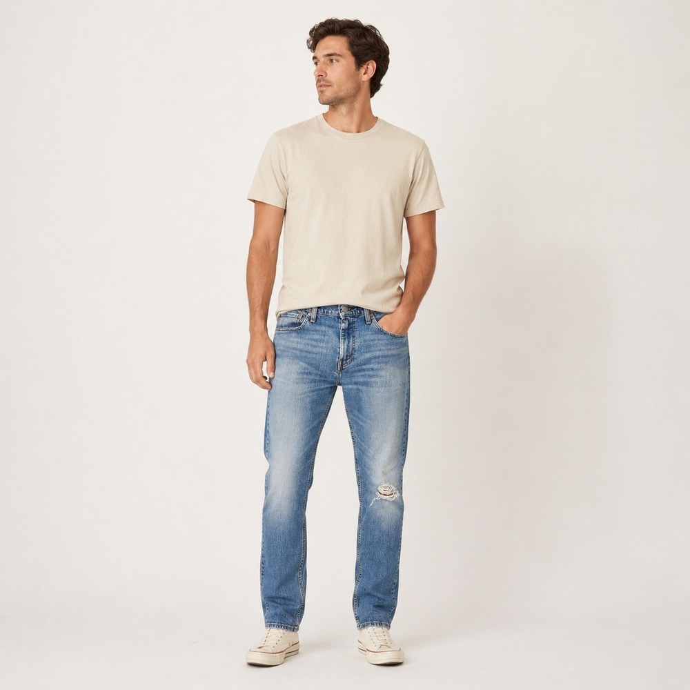 Levi's 511 Slim Fit Jeans Mens 32x34 Medium Wash Distressed Denim